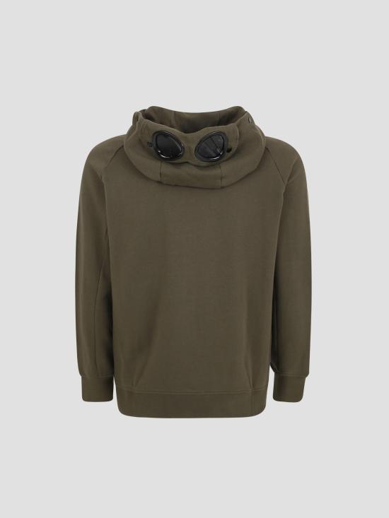 25FW 씨피 컴퍼니 다이애그널 레이즈드 플리스 고글 스웨트셔츠 RCCMSS715A005086W683 IVY GREEN DOM - C.P. COMPANY