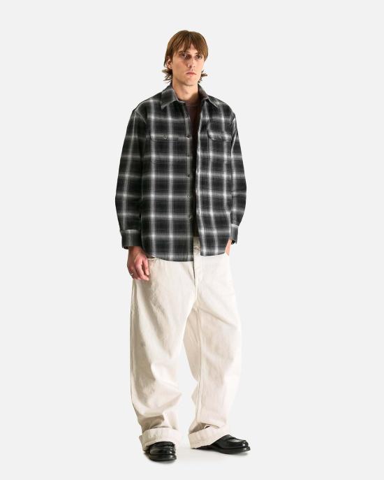  아워레가시 탑 아워 레거시 모스 셔츠 인 섀도우 트라이얼 체크 셔츠 - OUR LEGACY