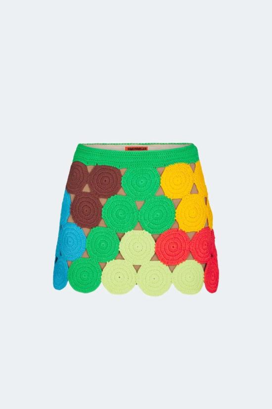  사이먼밀러 숏 스커트 사이먼 밀러 비프 비프 미니 스커트 아일랜드 멀티 - SIMONMILLER