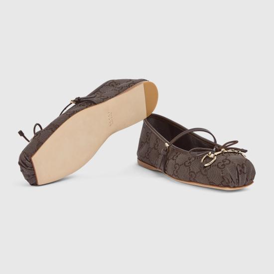 26SS 구찌 플랫 슈즈 814321FAD8F2140 Brown - GUCCI