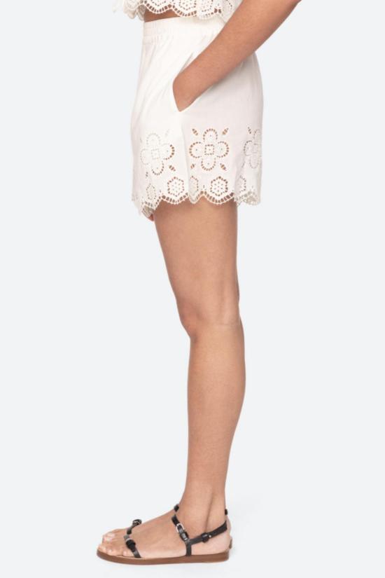  씨뉴욕 숏팬츠 Sea Ny Batte Eyelet Shorts White - SEA NY