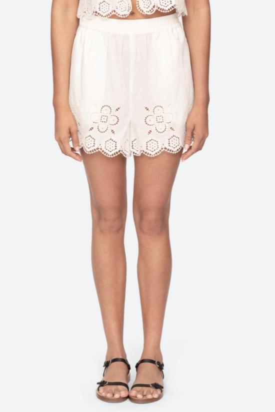  씨뉴욕 숏팬츠 Sea Ny Batte Eyelet Shorts White - SEA NY