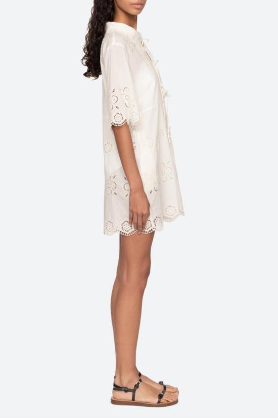  씨뉴욕 비치용품 Sea Ny Babette Eyelet Tie Front Coverup White - SEA NY