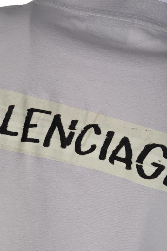 26SS 발렌시아가 마스킹 테이프 티셔츠 850990TTVL6 9012 DIRTY WHITE - BALENCIAGA