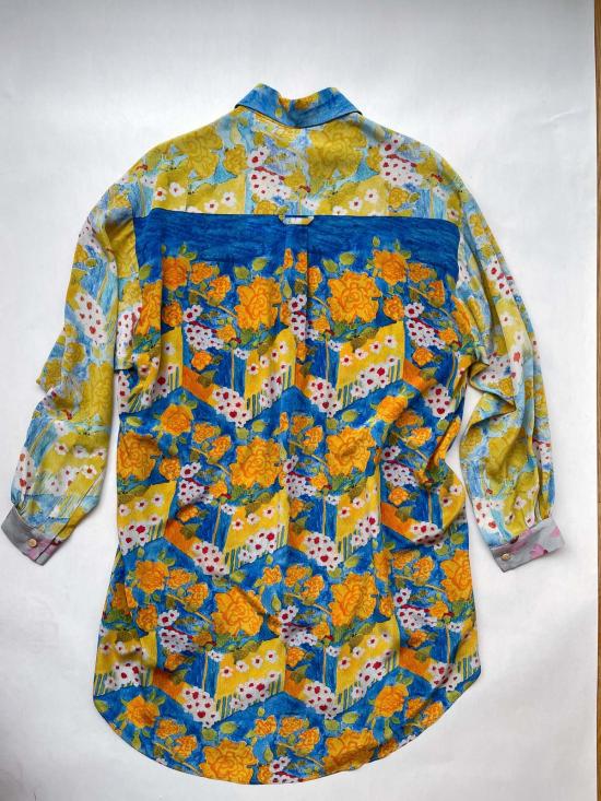  안티안 블라우스 앤티안 실크 셔츠 탑 프린트 ABC - ANNTIAN