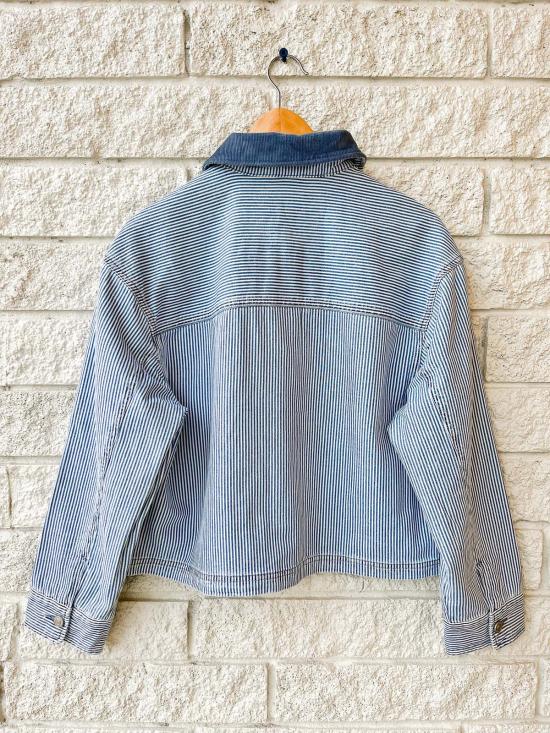  시레나 데님 자켓 볼드윈 재킷 블루 레일로드 - XIRENA