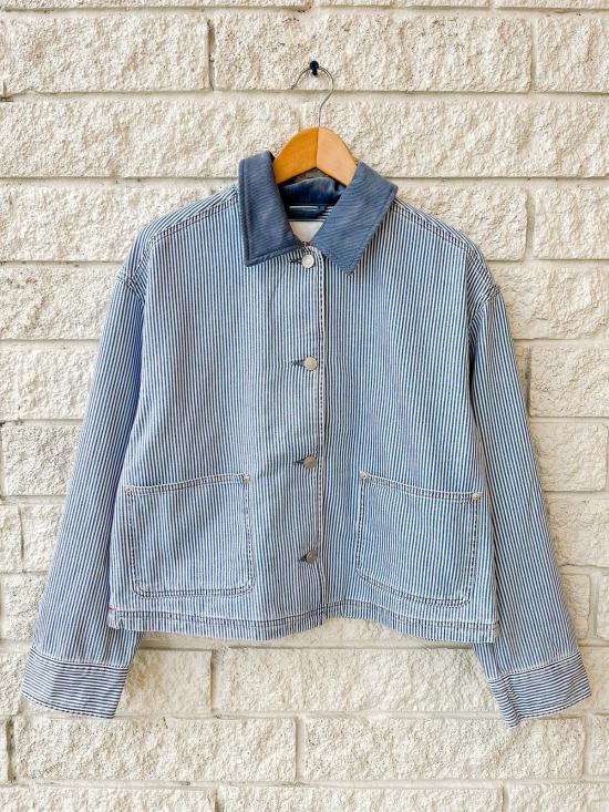  시레나 데님 자켓 볼드윈 재킷 블루 레일로드