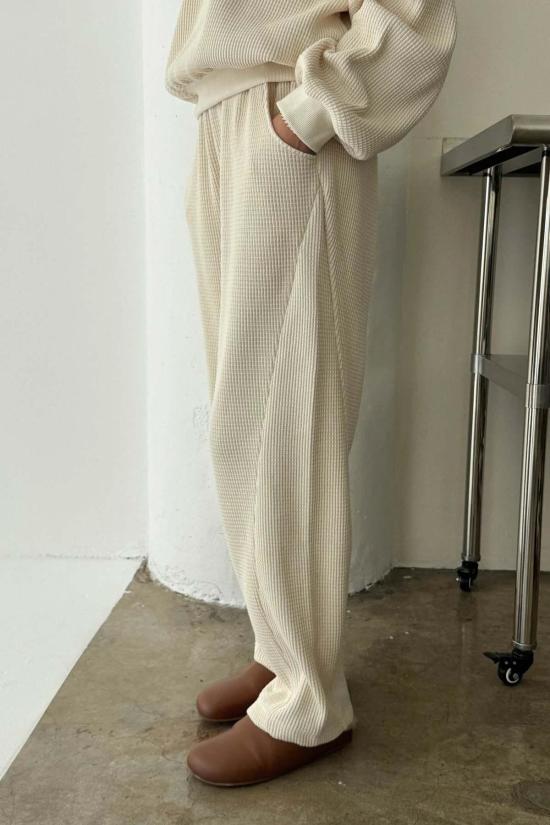  르 본 숍 트레이닝/조거 팬츠 르봉 쇼페 와플 로우 - Le Bon Shoppe