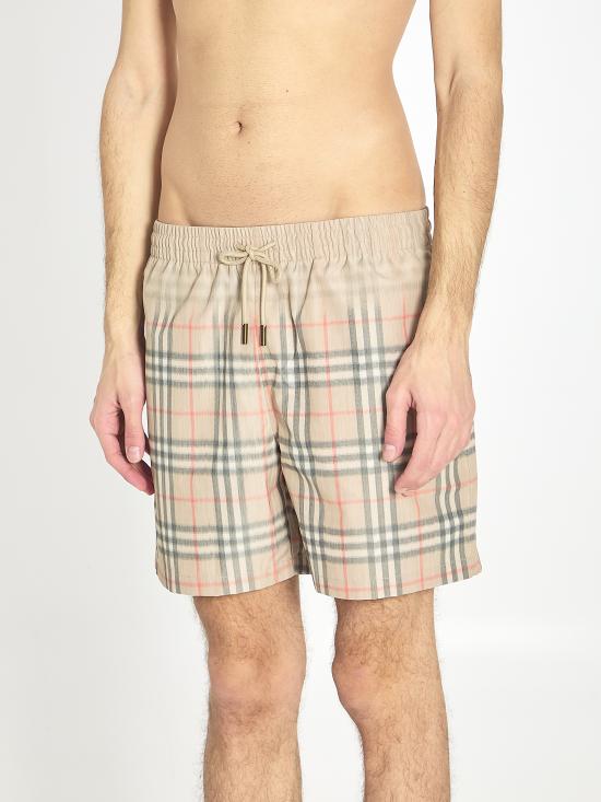 26SS 버버리 그라데이션 체크 스윔팬츠 8121695 BEIGE - BURBERRY