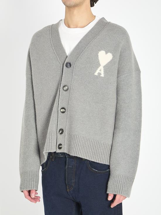 25FW 아미 가디건 UKC365 GREY - AMI