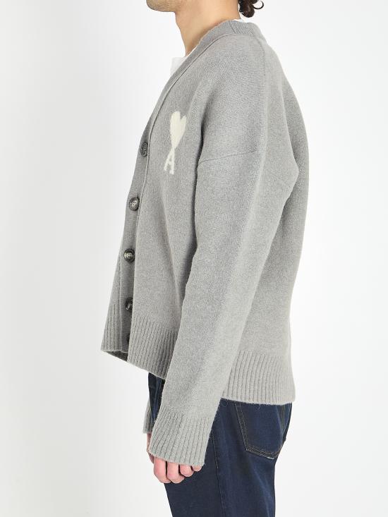 25FW 아미 가디건 UKC365 GREY - AMI