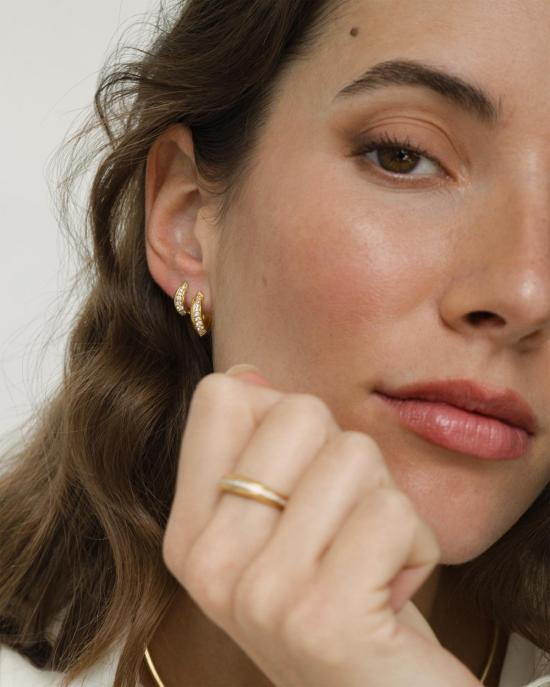  모드 앤 조 이어링 Mod + Jo Grande Corey Pave Hoop Earrings - MOD & JO