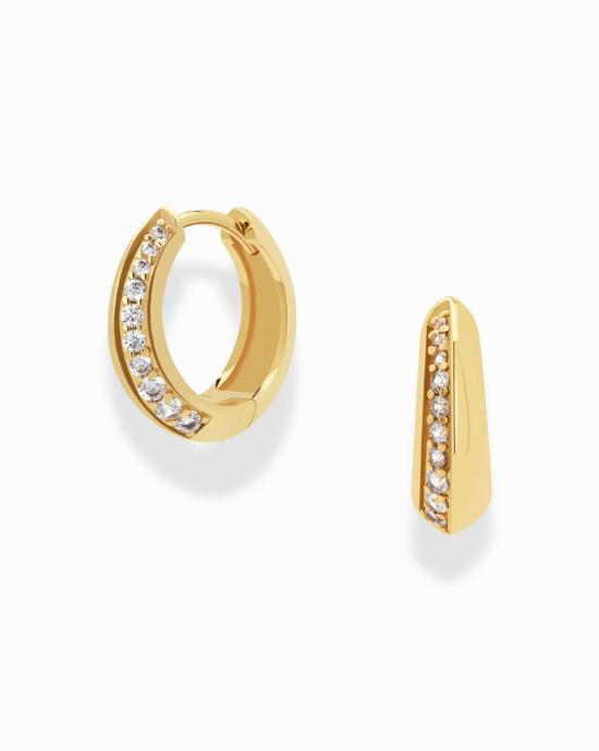 Mod + Jo 이어링 Grande Corey Pave Hoop Earrings