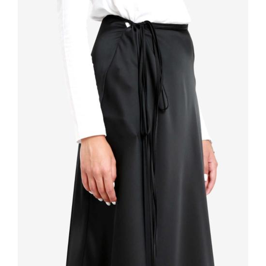  필로소피 미디 스커트 Philosophy Di Lorenzo Serafini 실크  블랙 - PHILOSOPHY