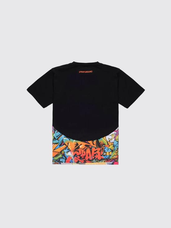 25FW [키즈] 스프레이그라운드 티셔츠 SPY1238BLK MULTICOLOR Black - SPRAYGROUND