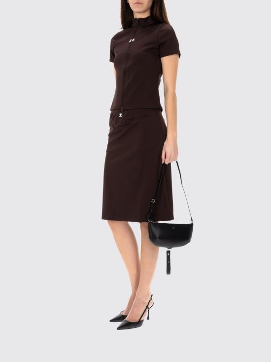 25FW 쿠레쥬 미디 스커트 325JJU296JS0250 1983 Burnt - COURREGES