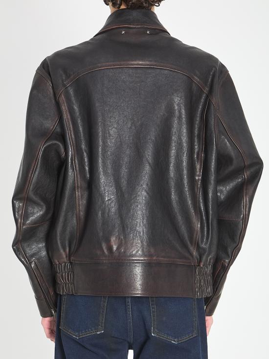 26SS 골든구스 가죽 자켓 GMP02531 BLACK - GOLDEN GOOSE