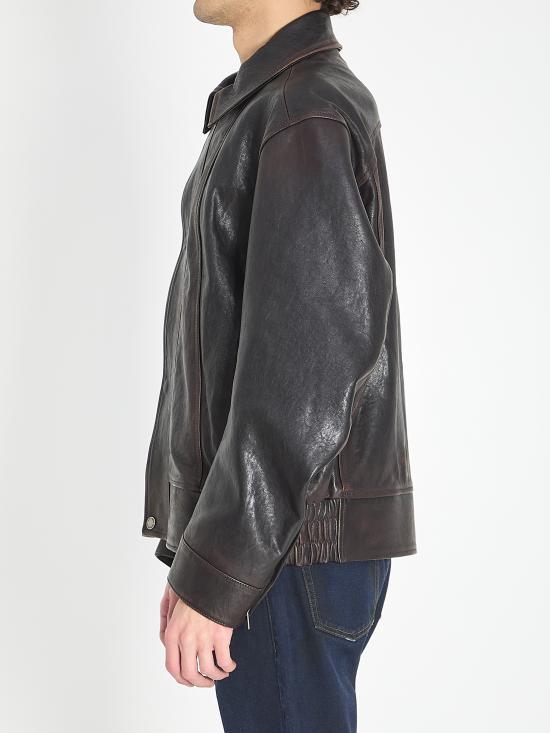 26SS 골든구스 가죽 자켓 GMP02531 BLACK - GOLDEN GOOSE