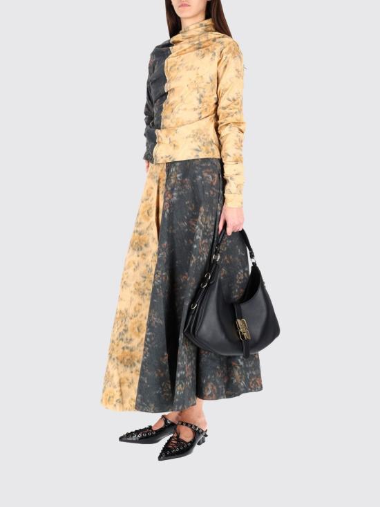 25FW 가니 롱 스커트 W1092 999 Black - GANNI