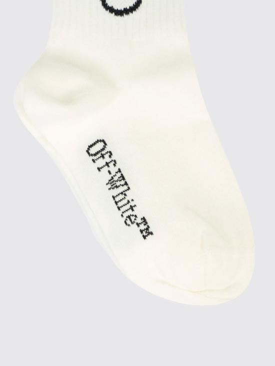 25FW [키즈] 오프화이트 발목 양말 OBRA003C99KNI004 0110 White - OFF WHITE