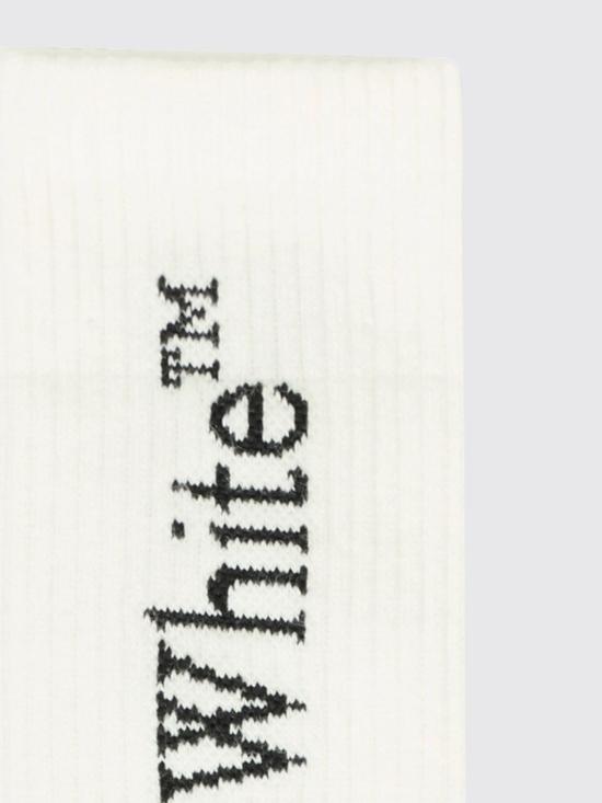 25FW [키즈] 오프화이트 발목 양말 OBRA003C99KNI004 0110 White - OFF WHITE