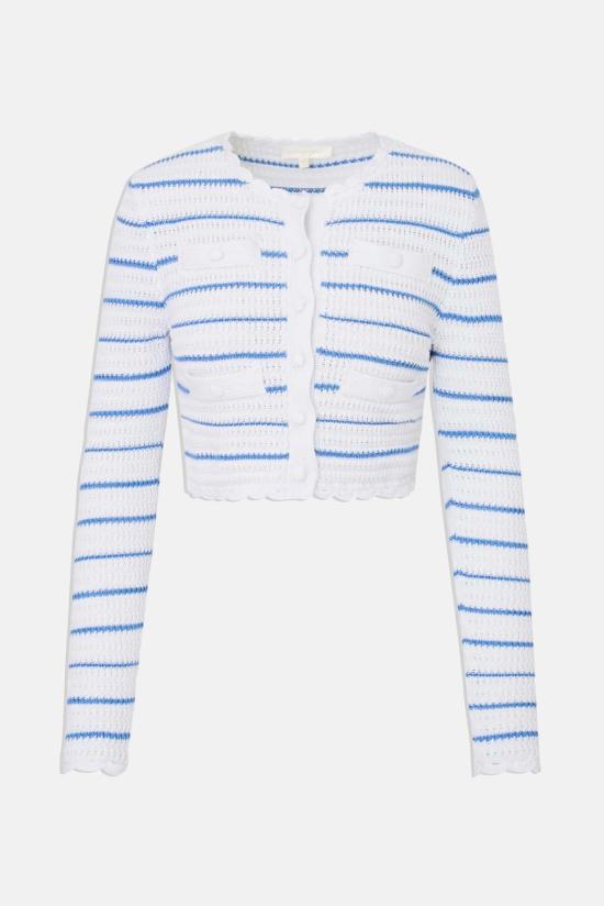  러브쉐이크팬시 가디건 러브쉑 팬시 라미야 스트라이프 크로셰 - LOVESHACKFANCY