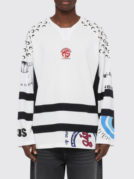 25FW 마린세르 반팔 티셔츠 MTT095AUJER0003 WH10 White