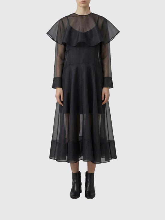 25FW 가니 롱 원피스 W1110 099 Black