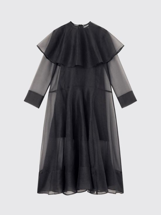 25FW 가니 롱 원피스 W1110 099 Black - GANNI