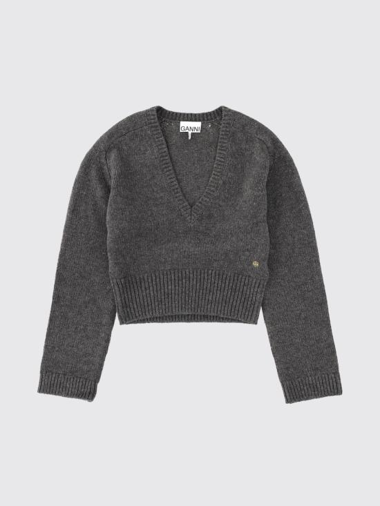 25FW 가니 스웨터 K2629 252 Charcoal - GANNI