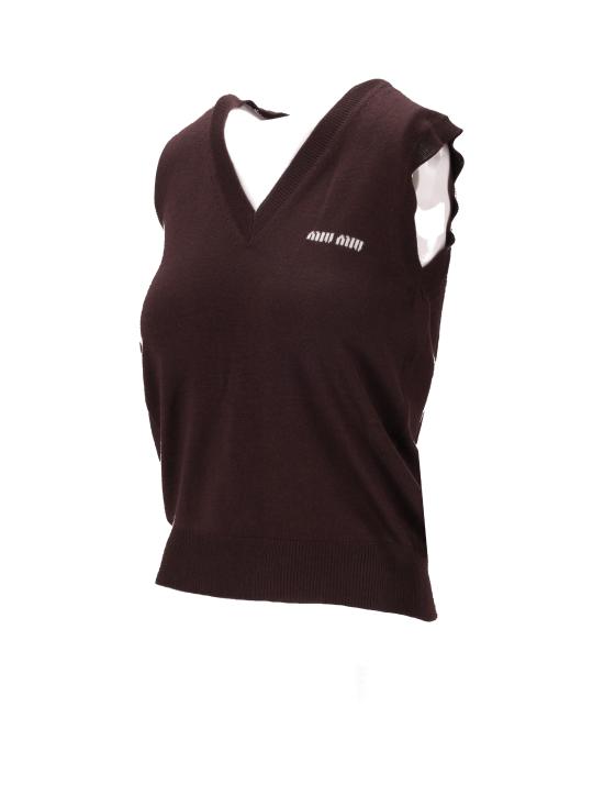 26SS 미우미우 스웨터 MMV209SOOO14RH F0324 CACAO - MIU MIU