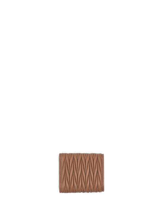 26FW 미우미우 스몰 마테라쎄 나파 레더 월렛 5MH033AFPP F098L CARAMEL - MIU MIU