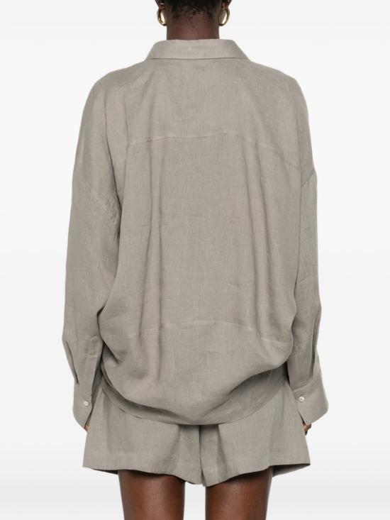 26SS 브루넬로 쿠치넬리 셔츠 MA698MQ705 C1063 Kaki - BRUNELLO CUCINELLI