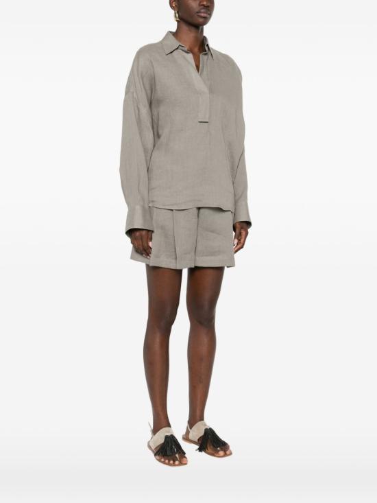 26SS 브루넬로 쿠치넬리 셔츠 MA698MQ705 C1063 Kaki - BRUNELLO CUCINELLI