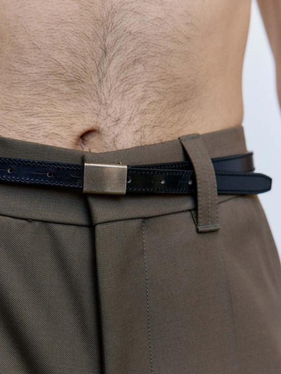  르메르 가죽 벨트 카우 15mm 클립  블랙 - LEMAIRE