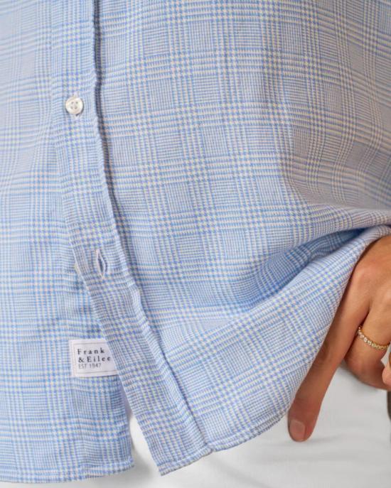  프랭크 앤 에일린 셔츠 프랭크 & 아일린 아일린 릴랙스드 버튼업 셔츠 라이트 블루 하운드투스 체크 - FRANK & EILEEN