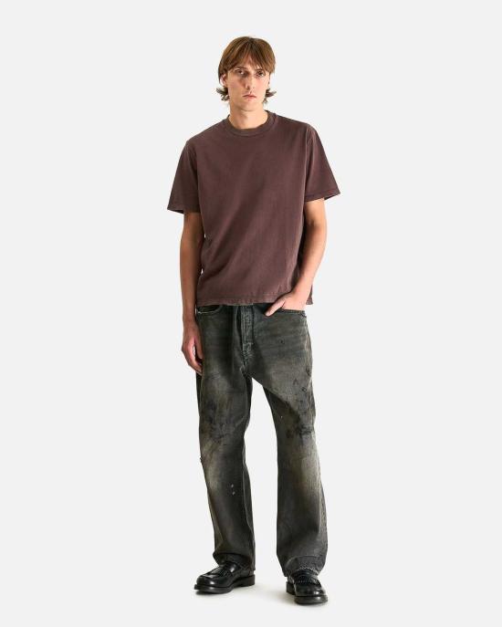  아워레가시 반팔 티셔츠 빈티지 브라운 컬러의 레거시 저지  소재로 제작된 저희 레거시 박스 티셔츠입니다. - OUR LEGACY