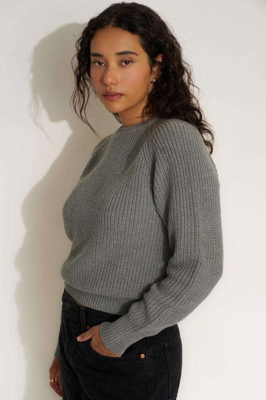  칼라한 니트웨어 스웨터 캘러핸 니트웨어 코튼 크루넥  헤더 그레이 - CALLAHAN KNITWEAR
