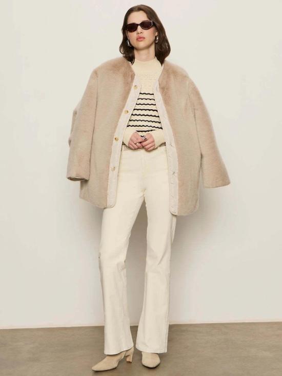  생츄어리 터틀넥 포에버 스트라이프 모크넥 스웨터 - SANCTUARY