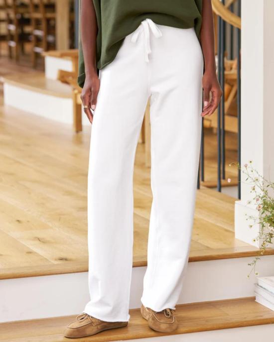  프랭크 앤 에일린 스트레이트 팬츠 프랭크 & 아일린 캐서린 롱 스웨트팬츠 화이트 - FRANK & EILEEN