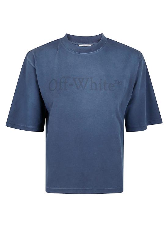 25FW 오프화이트 반팔 티셔츠 OWAA124F25JE R007 4D4D SPRAY D S BLUE