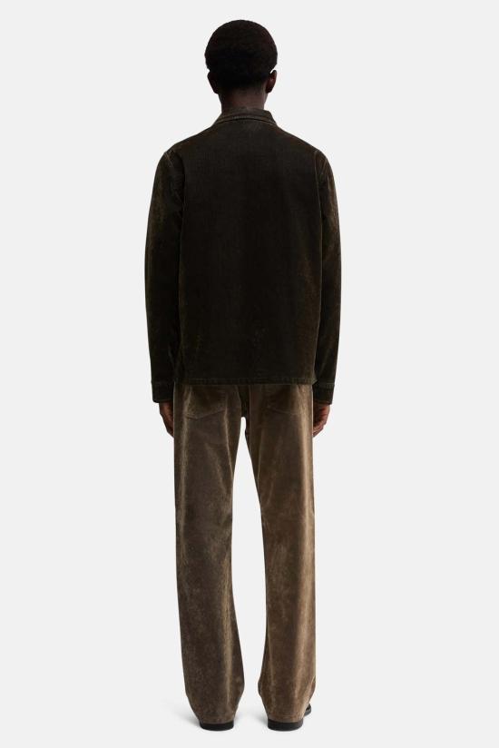  아스페시 긴팔 셔츠 소프트 벨벳 오버 밀리터리 - ASPESI