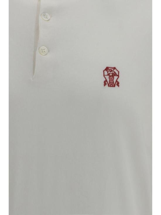26SS 브루넬로 쿠치넬리 라이트웨이트 니트 폴로 셔츠 M29800195 CON63 WHITE - BRUNELLO CUCINELLI