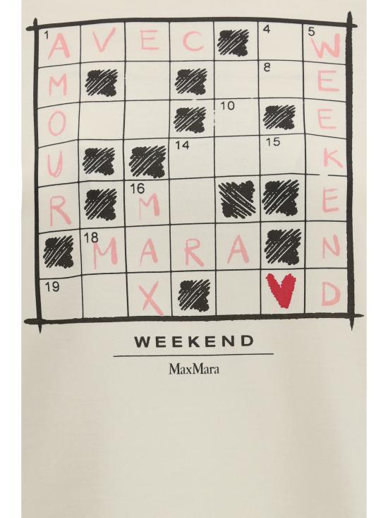 25FW 위켄드막스마라 반팔 티셔츠 2525976012600 007 CREAM - WEEKEND MAX MARA
