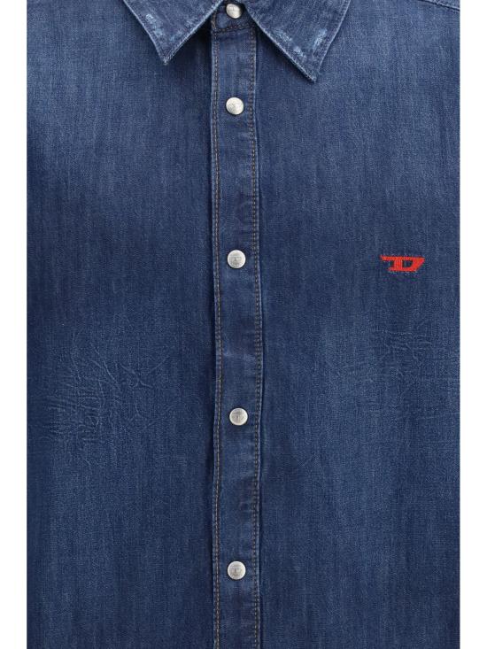 25FW 디젤 긴팔 셔츠 A035340DBDB 01 BLUE - DIESEL
