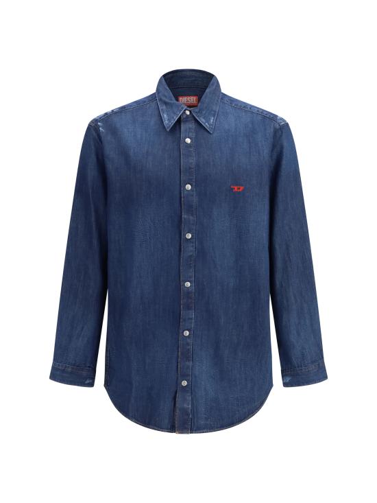 25FW 디젤 긴팔 셔츠 A035340DBDB 01 BLUE