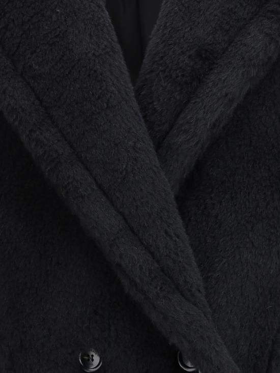 25FW 막스마라 테디 알파카 울 더블브레스트 베스트 2521276253600 008 BLACK - MAX MARA