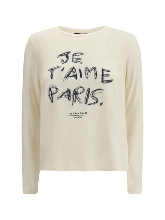 25FW 위켄드막스마라 반팔 티셔츠 2525946032600 005 CREAM