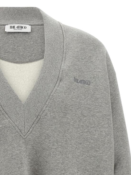 26SS 디 아티코 긴팔 티셔츠 260WCF00010183 Gray - THE ATTICO