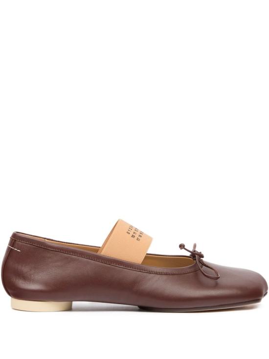 26SS MM6 메종마르지엘라 아나토믹 뉴메릭 발레리나 플랫 슈즈 S59WZ0099 P3628T2259 Leather Brown